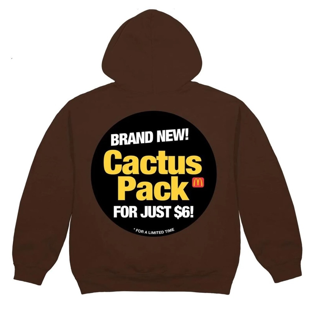 Cactus Jack by Travis Scott X McDonalds collab Cactus Pack Sticker Hoodie - L